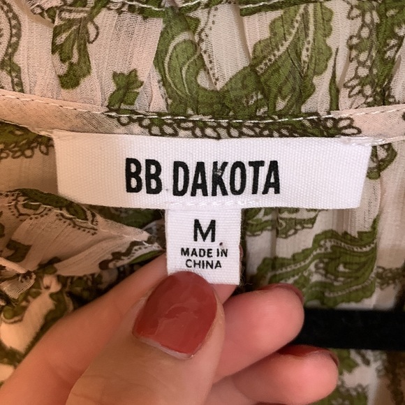 BB Dakota by Steve Madden Endless Scroll Maxi Dress in Alabaster Sz M - Picture 9 of 12